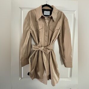 NVLT Faux Leather Shacket